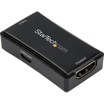 StarTech . com HDMI Booster 4K 60Hz 14m, stroomvoorziening via USB, HDMI Inline versterker en repeater, ondersteunt 7.1 surround audio (HDBOOST4K2) StarTech . com HDMI Booster 4K 60Hz 14m, stroomvoorziening via USB, HDMI Inline versterker en repeater, ondersteunt 7.1 surround audio (HDBOOST4K2)