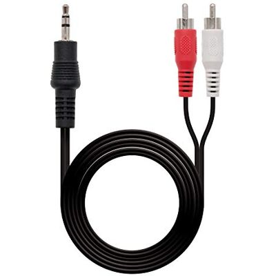 NANOCABLE 10.24.0310 stereo audiokabel naar 2 cinches, 3,5 / M-2 x RCA/M, mannelijk, zwart, 10 m NANOCABLE 10.24.0310 stereo audiokabel naar 2 cinches, 3,5 / M-2 x RCA/M, mannelijk, zwart, 10 m