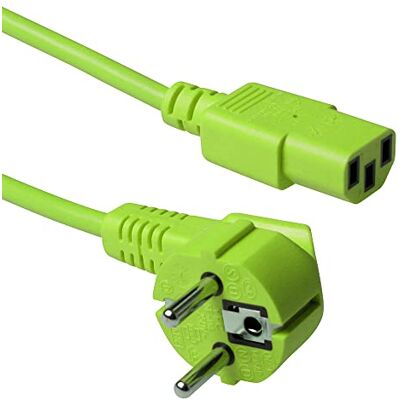 ACT Netsnoer C13 3m netsnoer PC stroomkabel CEE 7/7 naar C13 3-polig geaard cont hoekbescherming AK5139 groen ACT Netsnoer C13 3m netsnoer PC stroomkabel CEE 7/7 naar C13 3-polig geaard cont hoekbescherming AK5139 groen