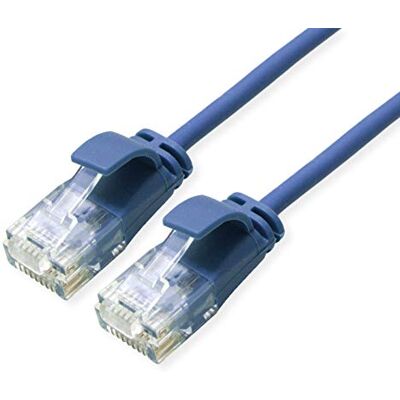 Roline UTP DataCenter Cat.6A (Class EA) patchkabel, LSOH, slank, blauw, 1 m Roline UTP DataCenter Cat.6A (Class EA) patchkabel, LSOH, slank, blauw, 1 m