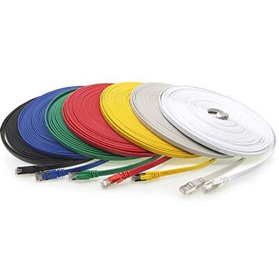 1aTTack.de CAT7 Cat 7 netwerkkabel plat 7 stuks 0,25 m Ethernet LAN DSL modem router 7 kleuren 7 stuks 1aTTack.de CAT7 Cat 7 netwerkkabel plat 7 stuks 0,25 m Ethernet LAN DSL modem router 7 kleuren 7 stuks