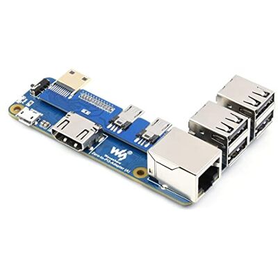 Waveshare Pi Zero naar Raspberry Pi 3 Model B/B+ adapter, geïntegreerde 4-CH USB-poort, 100 m ethernetpoort en HDMI-poort, alternatief voor Raspberry Pi 3B/B+, ondersteunt Pi Zero en Zero 2W Waveshare Pi Zero naar Raspberry Pi 3 Model B/B+ adapter, geïntegreerde 4-CH USB-poort, 100 m ethernetpoort en HDMI-poort, alternatief voor Raspberry Pi 3B/B+, ondersteunt Pi Zero en Zero 2W