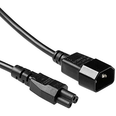 ACT Stroomkabel 3-polig 3 m C14 stekker naar C5 bus netsnoer type F verlengkabel voor koude apparaten AK5434 zwart ACT Stroomkabel 3-polig 3 m C14 stekker naar C5 bus netsnoer type F verlengkabel voor koude apparaten AK5434 zwart