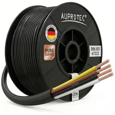 AUPROTEC FLRYY Ronde autokabel 4 x 1,5 mm² 5 m Ronde voertuigkabel Verschillende toepassingen 4-polige kabel voor aanhanger AUPROTEC FLRYY Ronde autokabel 4 x 1,5 mm² 5 m Ronde voertuigkabel Verschillende toepassingen 4-polige kabel voor aanhanger
