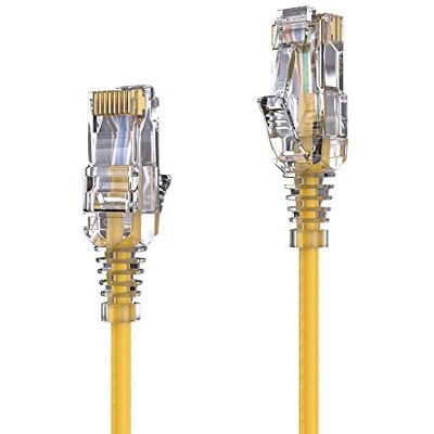 PureLink MC1503-0025 CAT6 UTP netwerkkabel (10/100/1000 Mbit/s), extra dun met 2x RJ45-stekker, patchkabel voor switch, modem, router, per stuk, 0,25 m geel PureLink MC1503-0025 CAT6 UTP netwerkkabel (10/100/1000 Mbit/s), extra dun met 2x RJ45-stekker, patchkabel voor switch, modem, router, per stuk, 0,25 m geel
