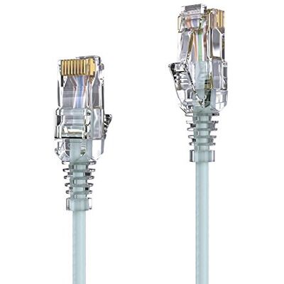 PureLink MC1501-010 Cat6 UTP (10/100/1000 Mbit/s), extra dun met 2 x RJ45-stekker, aansluitkabel voor switch, modem, router, 1 stuk, grijs, 1 stuk PureLink MC1501-010 Cat6 UTP (10/100/1000 Mbit/s), extra dun met 2 x RJ45-stekker, aansluitkabel voor switch, modem, router, 1 stuk, grijs, 1 stuk