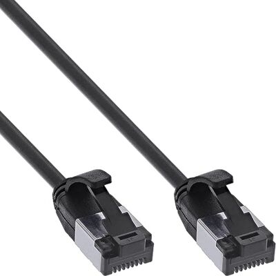 InLine ® Patchkabel, Slim, U/FTP, categorie 8.1, TPE, halogeenvrij, zwart, 0,5 m InLine ® Patchkabel, Slim, U/FTP, categorie 8.1, TPE, halogeenvrij, zwart, 0,5 m