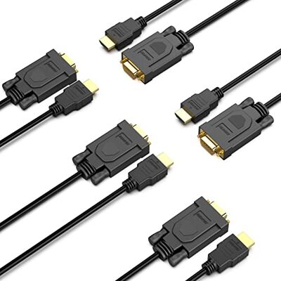 BENFEI 5 stuks 1,8 m HDMI-naar-VGA-kabel (mannelijk naar mannelijk), compatibel met computer, desktop, laptop, pc, monitor, projector, HDTV, Raspberry Pi, Roku, Xbox en meer BENFEI 5 stuks 1,8 m HDMI-naar-VGA-kabel (mannelijk naar mannelijk), compatibel met computer, desktop, laptop, pc, monitor, projector, HDTV, Raspberry Pi, Roku, Xbox en meer