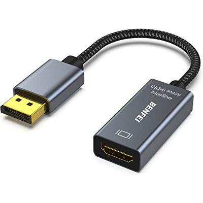 BENFEI Actieve DisplayPort naar HDMI 4K @ 60Hz adapter, compatibel met pc's, laptops, desktops, tablets of DisplayPort dockingstations, ondersteunt Eyefinity BENFEI Actieve DisplayPort naar HDMI 4K @ 60Hz adapter, compatibel met pc's, laptops, desktops, tablets of DisplayPort dockingstations, ondersteunt Eyefinity