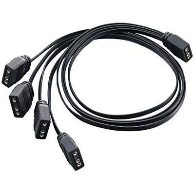 Silverstone SST-CPL03 splitterkabel ARVB 1 in 4, ultra-dun en ultra-flexibel Silverstone SST-CPL03 splitterkabel ARVB 1 in 4, ultra-dun en ultra-flexibel