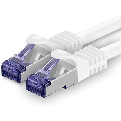 1aTTack.de Cat.7 ethernetkabel Gigabit LAN netwerkkabel RJ45 5 m wit 1 stuk Cat7 kabel patchkabel (SFTP/PIMF/LSZH) ruwe kabel 10 Gb/s met Rj 45 connector Cat.6a 1 x 5 meter wit 1aTTack.de Cat.7 ethernetkabel Gigabit LAN netwerkkabel RJ45 5 m wit 1 stuk Cat7 kabel patchkabel (SFTP/PIMF/LSZH) ruwe kabel 10 Gb/s met Rj 45 connector Cat.6a 1 x 5 meter wit