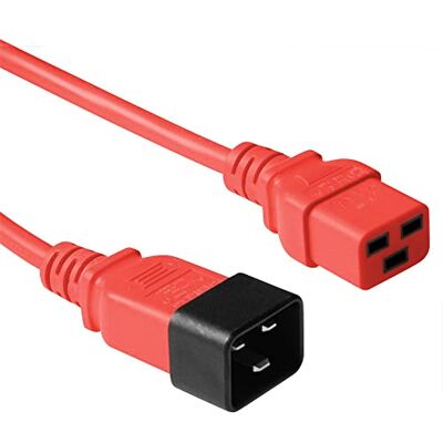 ACT AK5091 Advanced Cable Technology C19 C20-3m netsnoer rood ACT AK5091 Advanced Cable Technology C19 C20-3m netsnoer rood