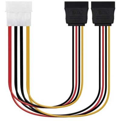 NANOCABLE MOLEX/SATA-KABEL NANO-KABEL MOLEX/M 2XSATA/H 0,2 m OEM NANOCABLE MOLEX/SATA-KABEL NANO-KABEL MOLEX/M 2XSATA/H 0,2 m OEM