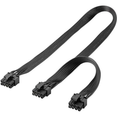 goobay 59714 8-pins vrouwelijk naar dubbel 6 + 2 mannelijk stroomkabel voor PCIe-kabel/kabel met dubbele grafische kaart 6 pinnen en 8 pins/PCI Express/zwart / 1 x 23 cm 1 x 63 cm goobay 59714 8-pins vrouwelijk naar dubbel 6 + 2 mannelijk stroomkabel voor PCIe-kabel/kabel met dubbele grafische kaart 6 pinnen en 8 pins/PCI Express/zwart / 1 x 23 cm 1 x 63 cm