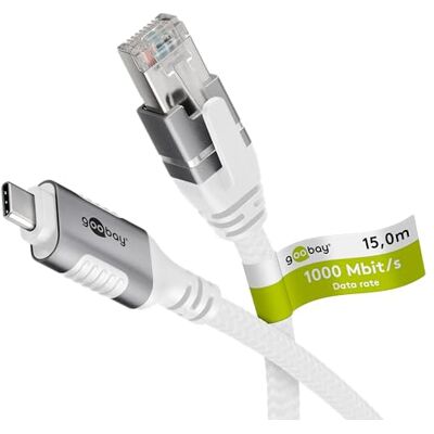 goobay LAN naar USB kabel 15 m 1 Gbit gegevensoverdracht USB C 3.1 naar Ethernet RJ45 CAT 6 LAN-kabel voor laptop en MacBook USB C LAN-adapter 74181 goobay LAN naar USB kabel 15 m 1 Gbit gegevensoverdracht USB C 3.1 naar Ethernet RJ45 CAT 6 LAN-kabel voor laptop en MacBook USB C LAN-adapter 74181