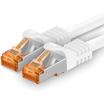 1aTTack.de 1aTTack Ethernetkabel, Cat.7, netwerkkabel, RJ45-kabel, 10 Gbps, 600 MHz, 1 stuk, wit, 2 m 1aTTack.de 1aTTack Ethernetkabel, Cat.7, netwerkkabel, RJ45-kabel, 10 Gbps, 600 MHz, 1 stuk, wit, 2 m