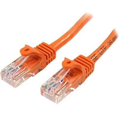 StarTech .com Cat5e UTP netwerkkabel zonder haken, 2 m, RJ45 ethernet-kabel met knikbescherming, M/M, oranje StarTech .com Cat5e UTP netwerkkabel zonder haken, 2 m, RJ45 ethernet-kabel met knikbescherming, M/M, oranje