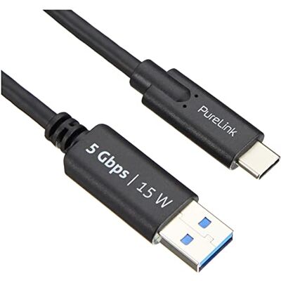 PureLink USB-C naar USB-A, USB 3.1 Gen 1 kabel met 5 GB/s gegevensoverdracht, zwart, 1,50 m PureLink USB-C naar USB-A, USB 3.1 Gen 1 kabel met 5 GB/s gegevensoverdracht, zwart, 1,50 m