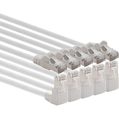 1aTTack.de 366149 Cat.6 netwerkkabel hoek 90 graden 0,5 m wit 5 stuks Cat6 patchkabel (SFTP PIMF) 1000 Mbit/s RJ-connector 45-5 x 0,5 m wit 1aTTack.de 366149 Cat.6 netwerkkabel hoek 90 graden 0,5 m wit 5 stuks Cat6 patchkabel (SFTP PIMF) 1000 Mbit/s RJ-connector 45-5 x 0,5 m wit
