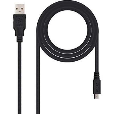 NANOCABLE 10.01.0503 USB 2.0-kabel naar micro-USB, stekker naar stekker, zwart, 3 m NANOCABLE 10.01.0503 USB 2.0-kabel naar micro-USB, stekker naar stekker, zwart, 3 m