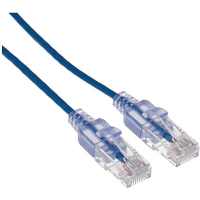 Monoprice Cat6A 50ft Blauw 10-Pk Patch Cable UTP 30AWG 10G Pure Bare Copper Snagless RJ45 SlimRun Series Ethernet-kabel Monoprice Cat6A 50ft Blauw 10-Pk Patch Cable UTP 30AWG 10G Pure Bare Copper Snagless RJ45 SlimRun Series Ethernet-kabel