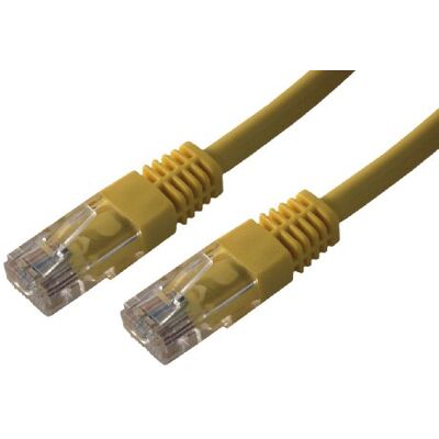 MCL FCC5EM-0.5M/J netwerkkabel RJ-45 stekker op stekker, 50 cm, geel MCL FCC5EM-0.5M/J netwerkkabel RJ-45 stekker op stekker, 50 cm, geel