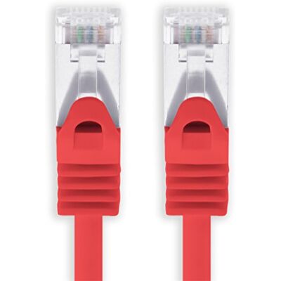 1aTTack.de 0,5 m rood 1 x CAT.7 netwerkkabel Sftp patchkabel (ruwe kabel) (SET) 10000 Mbit/s 500 MHz gemonteerd met 2 RJ45 Cat6a-stekkers 1aTTack.de 0,5 m rood 1 x CAT.7 netwerkkabel Sftp patchkabel (ruwe kabel) (SET) 10000 Mbit/s 500 MHz gemonteerd met 2 RJ45 Cat6a-stekkers