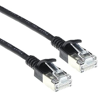 ACT Cat6a U/FTP LSZH LAN-netwerkkabel, 3,8 mm, flexibele kabel zonder slip, CAT 6a met RJ45-stekker, voor gebruik in datacenters, 1,5 m, zwart DC7951 ACT Cat6a U/FTP LSZH LAN-netwerkkabel, 3,8 mm, flexibele kabel zonder slip, CAT 6a met RJ45-stekker, voor gebruik in datacenters, 1,5 m, zwart DC7951
