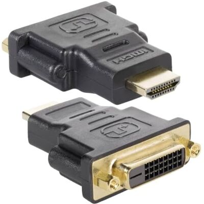 Techly 307636 HDMI-adapter, mannelijk op DVI-aansluiting, zwart Techly 307636 HDMI-adapter, mannelijk op DVI-aansluiting, zwart