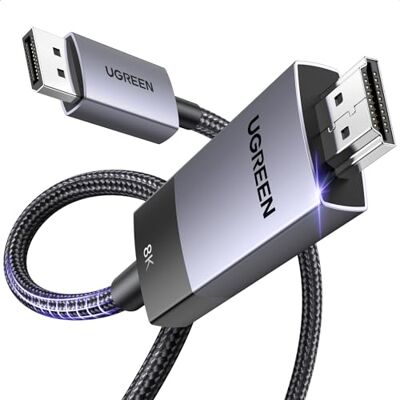 UGREEN 4K DisplayPort naar HDMI-kabel 8K 60Hz 4K 240Hz DP 1.4 naar HDMI 1 m UGREEN 4K DisplayPort naar HDMI-kabel 8K 60Hz 4K 240Hz DP 1.4 naar HDMI 1 m