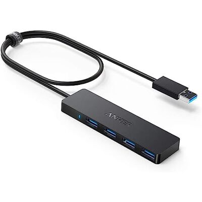 Anker 4-poorts USB 3.0 hub, dunne data-hub USB-hub met 60 cm verlengkabel (geen laadvermogen), geschikt voor MacBook, Mac Pro, Mac Mini, iMac, Surface Pro, XPS, PC, Flash Drive, Mobile HDD Anker 4-poorts USB 3.0 hub, dunne data-hub USB-hub met 60 cm verlengkabel (geen laadvermogen), geschikt voor MacBook, Mac Pro, Mac Mini, iMac, Surface Pro, XPS, PC, Flash Drive, Mobile HDD