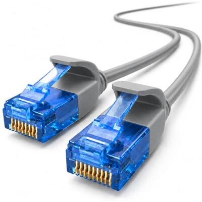 1aTTack.de 660059 Cat6 Cat.6 netwerkkabel Cat 2m patchkabel dunne kabel (kleine diameter zeer flexibel) 1000 Mbit/s 1 stuk grijs 1aTTack.de 660059 Cat6 Cat.6 netwerkkabel Cat 2m patchkabel dunne kabel (kleine diameter zeer flexibel) 1000 Mbit/s 1 stuk grijs