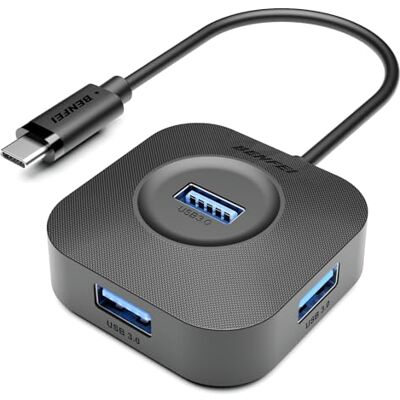 BENFEI 5 Gbps USB C-hub, adapter met 4 USB 3.0-poorten, high-speed USB C multiport splitter voor iPhone 15/15 Pro, MacBook Pro, iMac, iPad Pro, Chromebook Galaxy S23 en meer BENFEI 5 Gbps USB C-hub, adapter met 4 USB 3.0-poorten, high-speed USB C multiport splitter voor iPhone 15/15 Pro, MacBook Pro, iMac, iPad Pro, Chromebook Galaxy S23 en meer