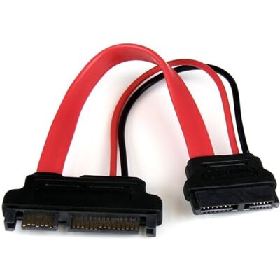 StarTech . com 15 cm Slimline SATA naar SATA Adapter met voeding F/M (SLSATAADAP6) StarTech . com 15 cm Slimline SATA naar SATA Adapter met voeding F/M (SLSATAADAP6)