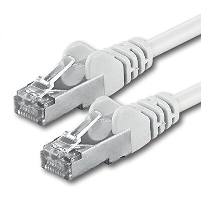 1aTTack.de CAT5e 2 x RJ45-stekker, FTP netwerkaansluitkabel, folie-afgeschermd, 30 m, wit 1aTTack.de CAT5e 2 x RJ45-stekker, FTP netwerkaansluitkabel, folie-afgeschermd, 30 m, wit