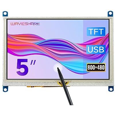Waveshare 5 inch display voor Raspberry Pi 4 Resistive Touchscreen HDMI LCD (G) 800 x 480 resolutie ondersteunt alle Raspberry Pi/Windows 10/8.1/8/7 PC Computer Monitor/Multi Mini-PCs/Game Console Waveshare 5 inch display voor Raspberry Pi 4 Resistive Touchscreen HDMI LCD (G) 800 x 480 resolutie ondersteunt alle Raspberry Pi/Windows 10/8.1/8/7 PC Computer Monitor/Multi Mini-PCs/Game Console