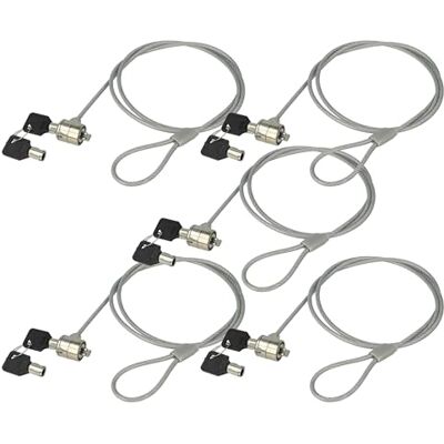 vhbw Kensington 5 x kabelslot voor laptop, notebook, veiligheidsslot met sleutels, 1,2 m vhbw Kensington 5 x kabelslot voor laptop, notebook, veiligheidsslot met sleutels, 1,2 m