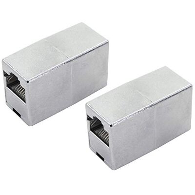 1aTTack.de Cat6 kabelconnectoren Cat6 RJ45 gemetalliseerd afgeschermd compatibel met Cat5 Cat6 Cat7 Cat8 2 stuks 1aTTack.de Cat6 kabelconnectoren Cat6 RJ45 gemetalliseerd afgeschermd compatibel met Cat5 Cat6 Cat7 Cat8 2 stuks