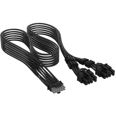 Corsair PCIe kabel met afzonderlijke ommanteling 12 V-2 x 6 naar 2 x 8 pennen (scheiding 6 + 2) Elite Premium 650 mm, kabelkammen met laag profiel, drielaags paracord mesh, tweekleurige stekker Corsair PCIe kabel met afzonderlijke ommanteling 12 V-2 x 6 naar 2 x 8 pennen (scheiding 6 + 2) Elite Premium 650 mm, kabelkammen met laag profiel, drielaags paracord mesh, tweekleurige stekker