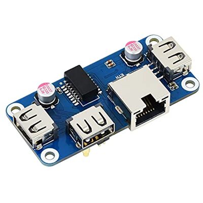 Waveshare Ethernet/USB HUB hoed voor Raspberry Pi 4 B/3 B+/3A+/2B/Zero/Zero W/Zero WH, met 1 x RJ45 10/100M Ethernet poort, 3 x USB 2.0 poorten, compatibel met USB 2.0/1.1 Waveshare Ethernet/USB HUB hoed voor Raspberry Pi 4 B/3 B+/3A+/2B/Zero/Zero W/Zero WH, met 1 x RJ45 10/100M Ethernet poort, 3 x USB 2.0 poorten, compatibel met USB 2.0/1.1