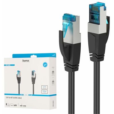Hama 00200683 RJ45 netwerkkabel, patchkabel Cat 6a S/FTP, 10 m, zwart, 1 stuk Hama 00200683 RJ45 netwerkkabel, patchkabel Cat 6a S/FTP, 10 m, zwart, 1 stuk