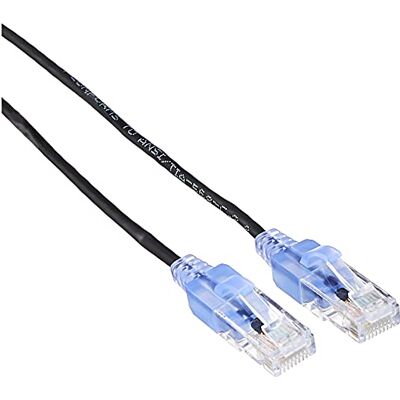 Monoprice Set van 5 Cat6A aansluitkabel 6,1 m zwart UTP 30 AWG 10G zuiver koper blank zonder problemen RJ45-serie SlimRun Monoprice Set van 5 Cat6A aansluitkabel 6,1 m zwart UTP 30 AWG 10G zuiver koper blank zonder problemen RJ45-serie SlimRun