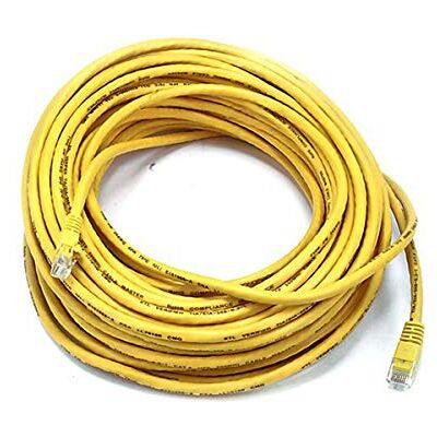 Monoprice Cat6 Ethernet-patchkabel Internet netwerkkabel RJ45 (gestraft) 550 MHz UTP blanke koperdraad 24AWG, 22,9m, geel Monoprice Cat6 Ethernet-patchkabel Internet netwerkkabel RJ45 (gestraft) 550 MHz UTP blanke koperdraad 24AWG, 22,9m, geel