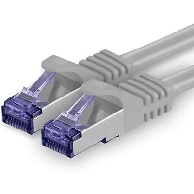 1aTTack.de CAT7 CAT 7 SFTP netwerkkabel 1 stuk 20,0 m Ethernet LAN DSL modem router 1 stuk grijs 1aTTack.de CAT7 CAT 7 SFTP netwerkkabel 1 stuk 20,0 m Ethernet LAN DSL modem router 1 stuk grijs