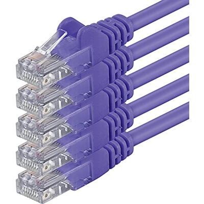 1aTTack.de 3,0 m paars 5 stuks (verpakking) netwerkkabel Ethernet LAN CAT.6 CAT6 patchkabel 1000 Mbit/s 1aTTack.de 3,0 m paars 5 stuks (verpakking) netwerkkabel Ethernet LAN CAT.6 CAT6 patchkabel 1000 Mbit/s