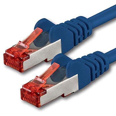 1aTTack.de Netwerkkabel 50m CAT6-patchkabel Gigabit Lan CAT.6 Ethernet-kabel SFTP PIMF 1000 Mbit s compatibel met Cat5 Cat7 Cat8-1 stuk blauw 1aTTack.de Netwerkkabel 50m CAT6-patchkabel Gigabit Lan CAT.6 Ethernet-kabel SFTP PIMF 1000 Mbit s compatibel met Cat5 Cat7 Cat8-1 stuk blauw