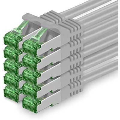 1aTTack.de CAT7 CAT 7 SFTP netwerkkabel 10 stuks 1,5 m Ethernet LAN DSL modem router grijs 1aTTack.de CAT7 CAT 7 SFTP netwerkkabel 10 stuks 1,5 m Ethernet LAN DSL modem router grijs