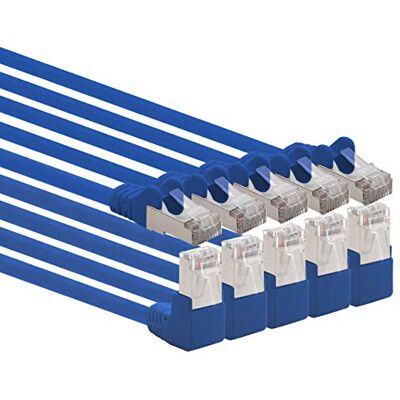1aTTack.de 366156 Cat.6 netwerkkabel 90 graden hoek 1 m blauw 5 stuks Cat6 patchkabel (SFTP PIMF) 1000 Mbit/s RJ-stekker 45-5 x 1 m blauw 1aTTack.de 366156 Cat.6 netwerkkabel 90 graden hoek 1 m blauw 5 stuks Cat6 patchkabel (SFTP PIMF) 1000 Mbit/s RJ-stekker 45-5 x 1 m blauw