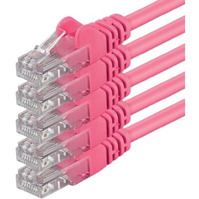 1aTTack.de 2 m magenta 5 stuks (PACK) netwerkkabel LAN Ethernet CAT.6 CAT6 patchkabel 1000 Mbit/s 1aTTack.de 2 m magenta 5 stuks (PACK) netwerkkabel LAN Ethernet CAT.6 CAT6 patchkabel 1000 Mbit/s