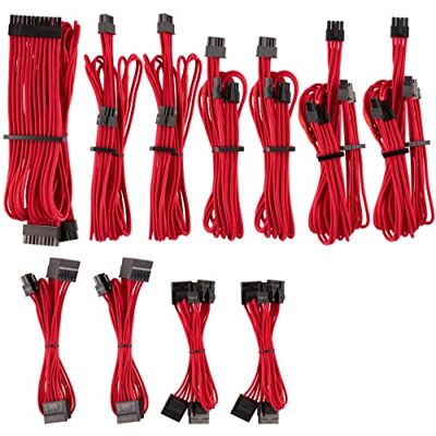 Corsair Premium PSU-kabel voor stroomvoorziening type 4 Gen 4 met meerstrengige ommanteling wit Corsair Premium PSU-kabel voor stroomvoorziening type 4 Gen 4 met meerstrengige ommanteling wit